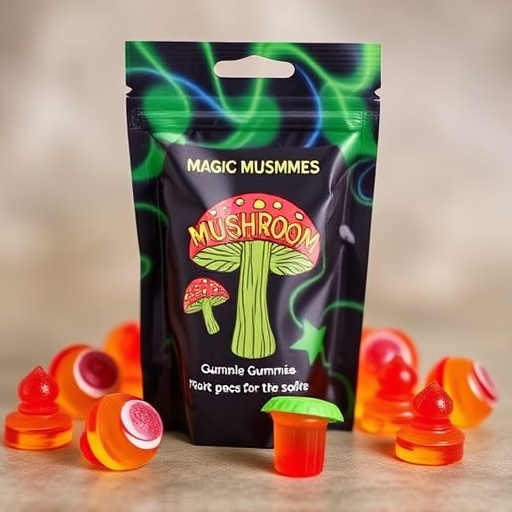 Magic Mushroom Gummies Packaging Shots