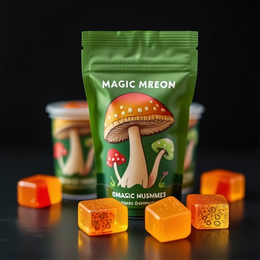 Magic Mushroom Gummies Packaging Shots