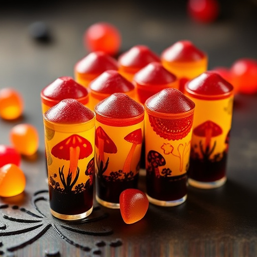 Magic Mushroom Gummies Packaging Shots