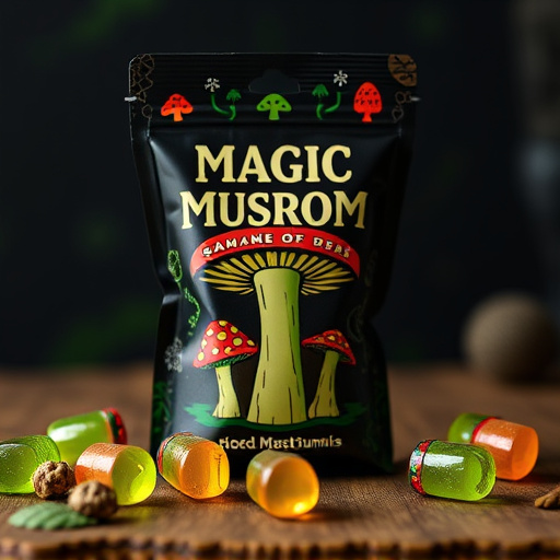 Magic Mushroom Gummies Packaging Shots