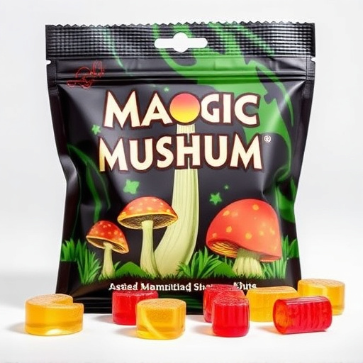 Magic Mushroom Gummies Packaging Shots