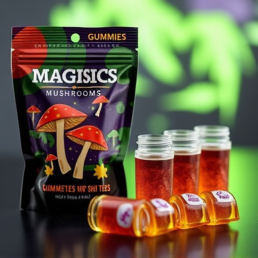 Magic Mushroom Gummies Packaging Shots