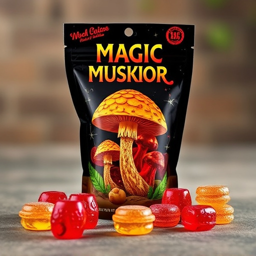 Magic Mushroom Gummies Packaging Shots