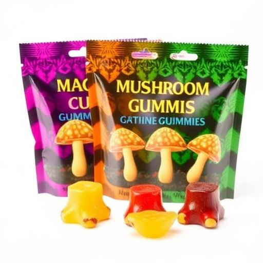 Magic Mushroom Gummies Packaging Shots