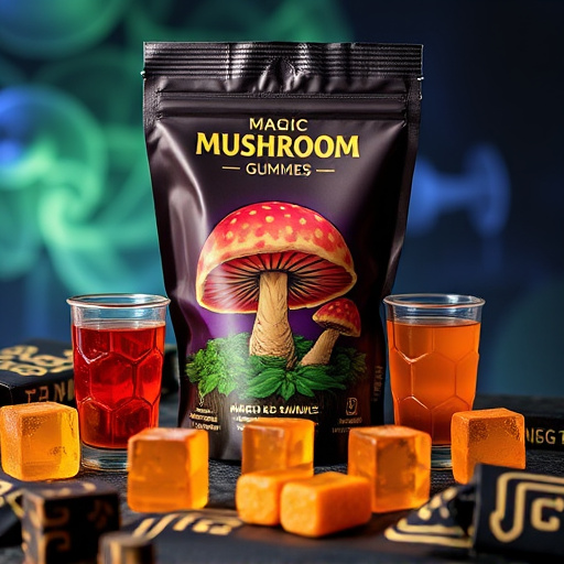 Magic Mushroom Gummies Packaging Shots