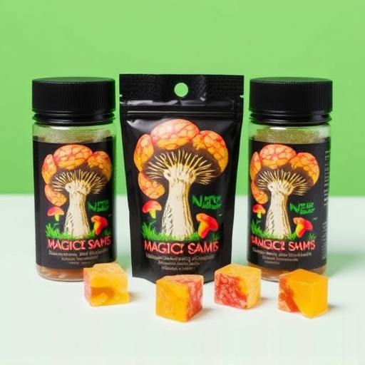 Magic Mushroom Gummies Packaging Shots