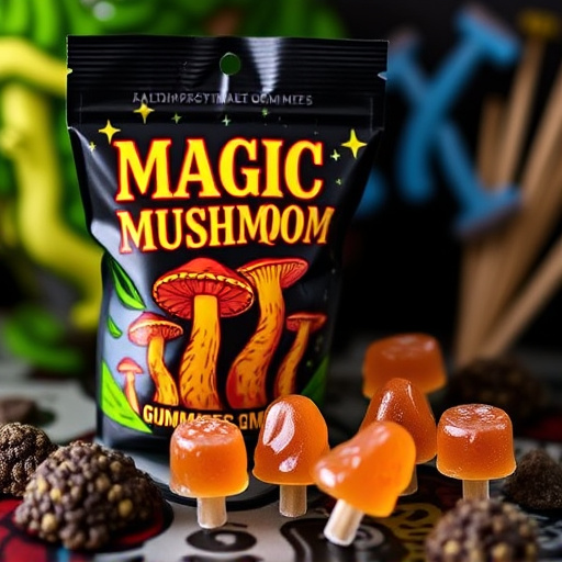 Magic Mushroom Gummies Packaging Shots