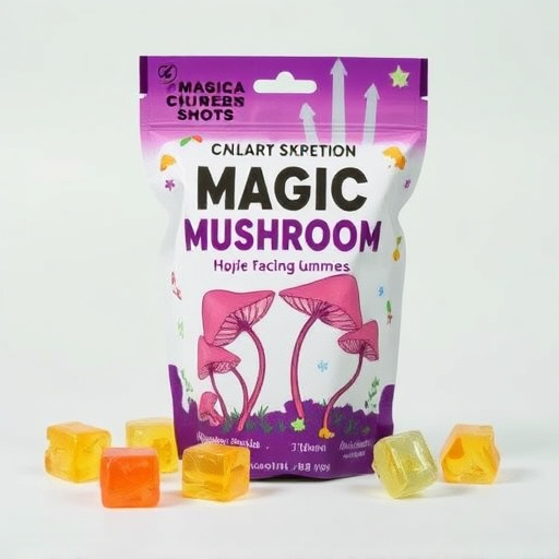 Magic Mushroom Gummies Packaging Shots