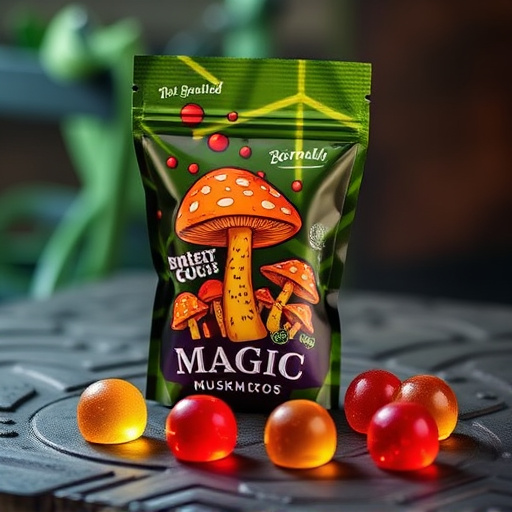 Magic Mushroom Gummies Packaging Shots