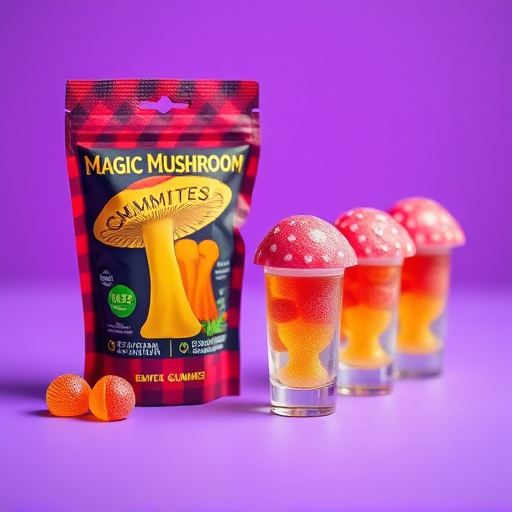 Magic Mushroom Gummies Packaging Shots