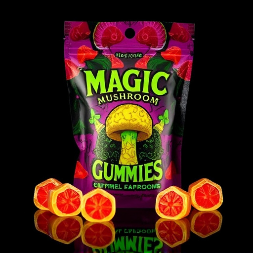Magic Mushroom Gummies Packaging Shots