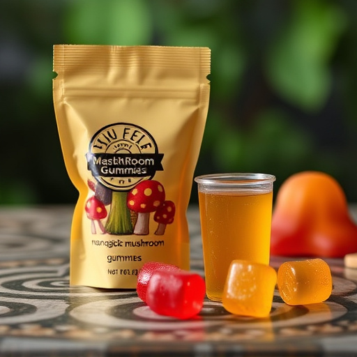 Magic Mushroom Gummies Packaging Shots
