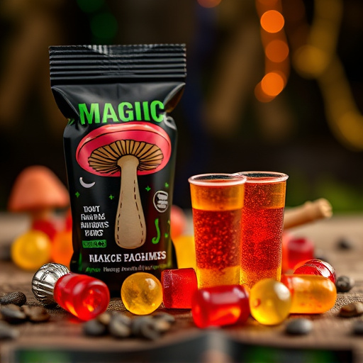 Magic Mushroom Gummies Packaging Shots