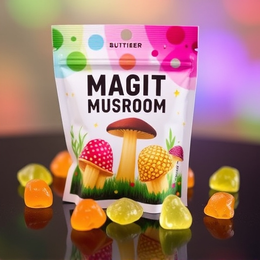 Magic Mushroom Gummies Packaging Shots