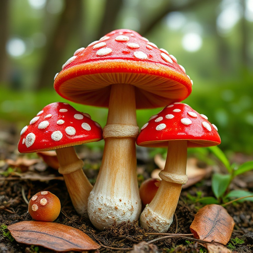 Magic Mushroom Gummies with Nature Background