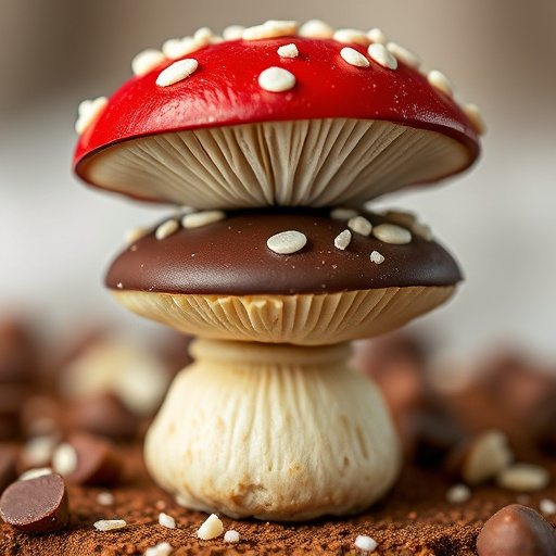 Stacked Magic Mushroom Chocolates Macro