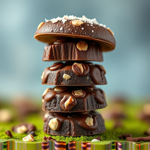 Stacked Magic Mushroom Chocolates Macro