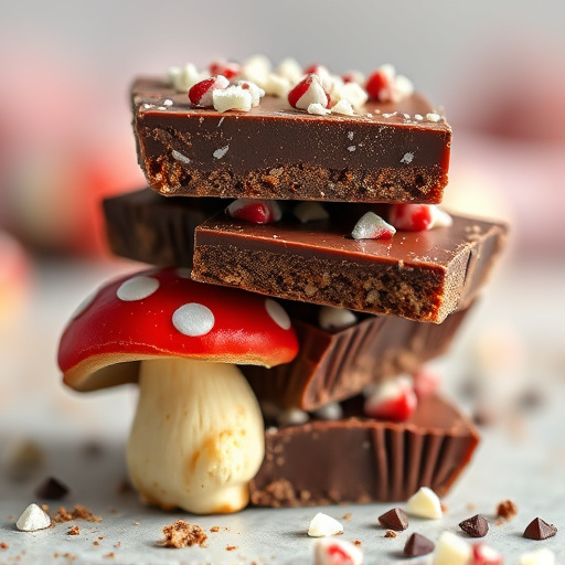 Stacked Magic Mushroom Chocolates Macro