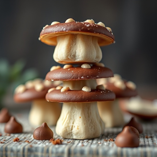 Stacked Magic Mushroom Chocolates Macro