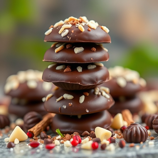 Stacked Magic Mushroom Chocolates Macro