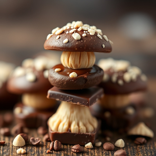 Stacked Magic Mushroom Chocolates Macro