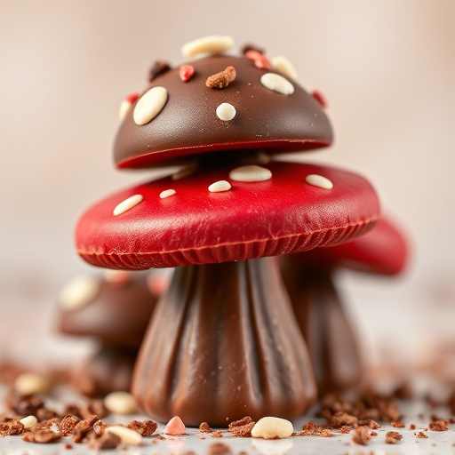 Stacked Magic Mushroom Chocolates Macro