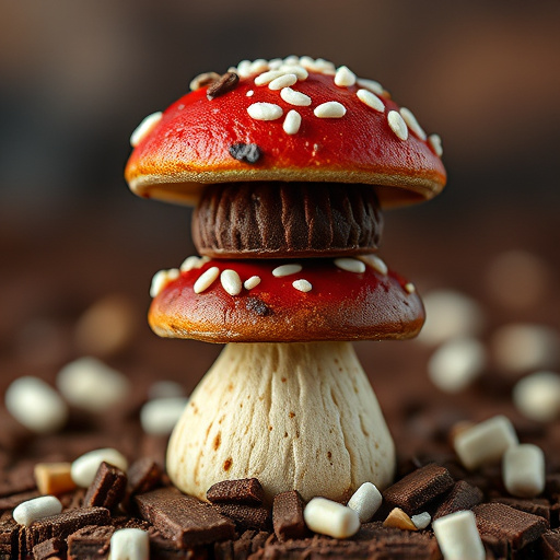 Stacked Magic Mushroom Chocolates Macro