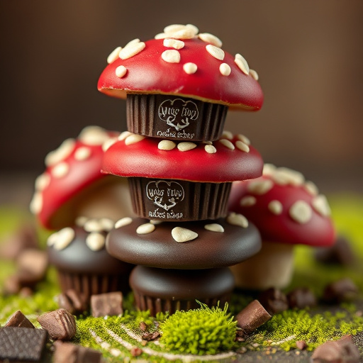 Stacked Magic Mushroom Chocolates Macro