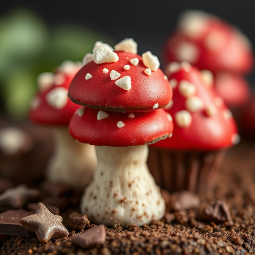 Stacked Magic Mushroom Chocolates Macro