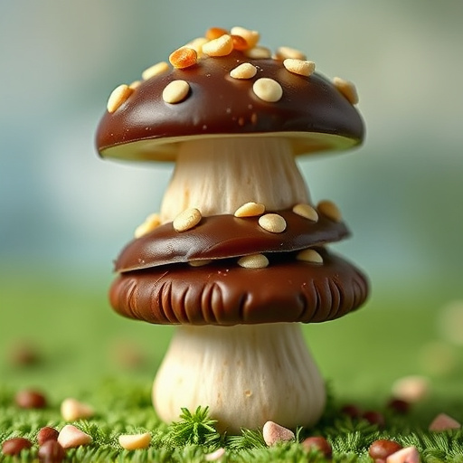 Stacked Magic Mushroom Chocolates Macro