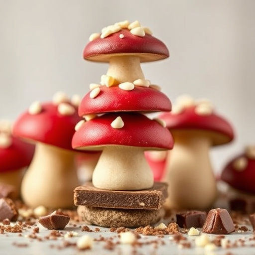 Stacked Magic Mushroom Chocolates Macro