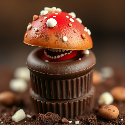 Stacked Magic Mushroom Chocolates Macro