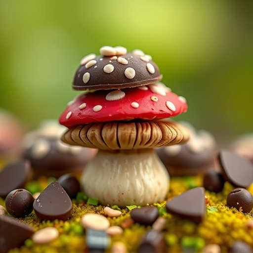 Stacked Magic Mushroom Chocolates Macro