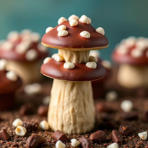 Stacked Magic Mushroom Chocolates Macro