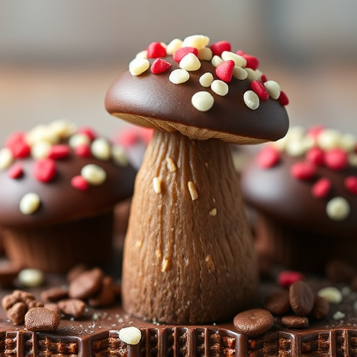 Stacked Magic Mushroom Chocolates Macro