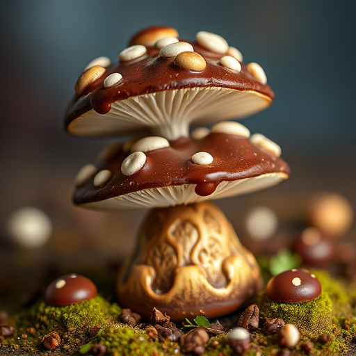 Stacked Magic Mushroom Chocolates Macro