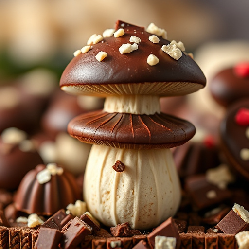 Stacked Magic Mushroom Chocolates Macro