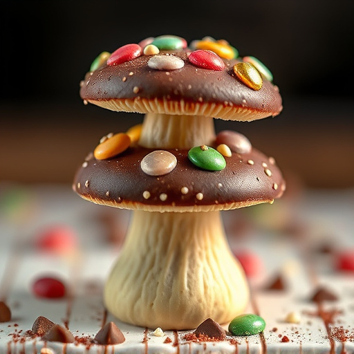 Stacked Magic Mushroom Chocolates Macro