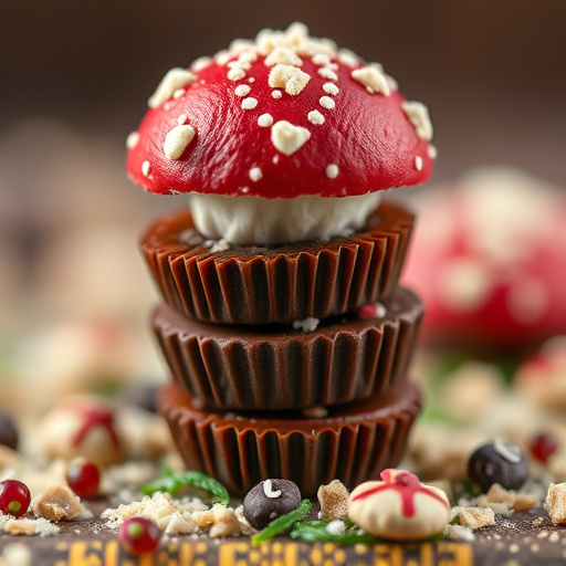 Stacked Magic Mushroom Chocolates Macro