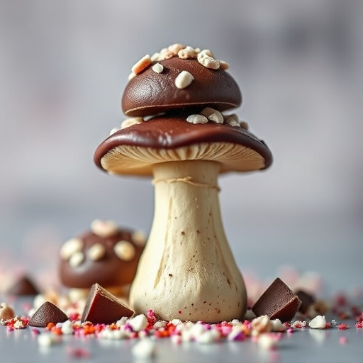 Stacked Magic Mushroom Chocolates Macro