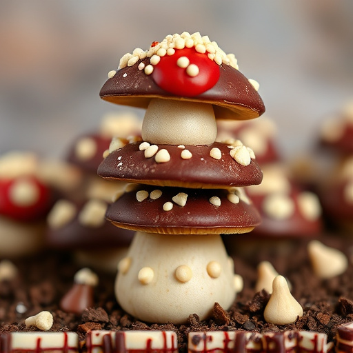 Stacked Magic Mushroom Chocolates Macro