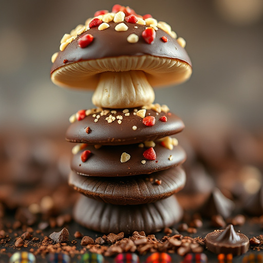 Stacked Magic Mushroom Chocolates Macro