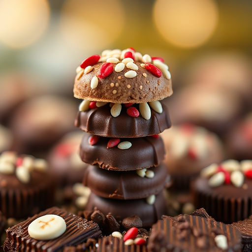 Stacked Magic Mushroom Chocolates Macro
