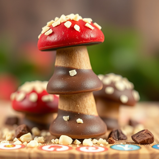 Stacked Magic Mushroom Chocolates Macro