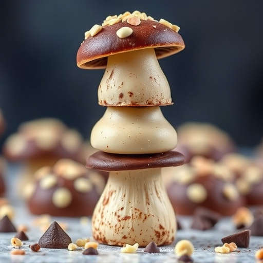 Stacked Magic Mushroom Chocolates Macro