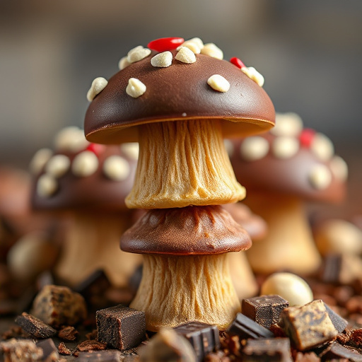 Stacked Magic Mushroom Chocolates Macro
