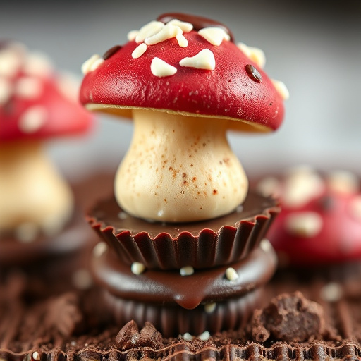 Stacked Magic Mushroom Chocolates Macro