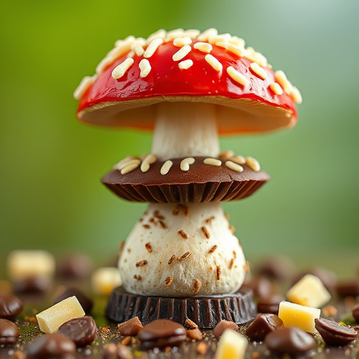 Stacked Magic Mushroom Chocolates Macro