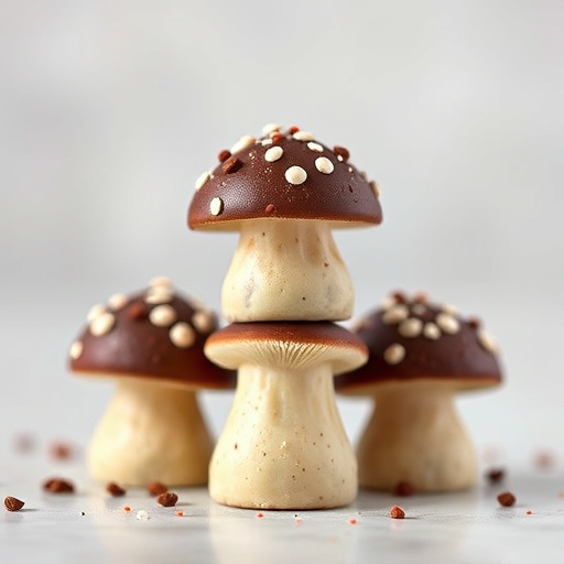 Stacked Magic Mushroom Chocolates Macro