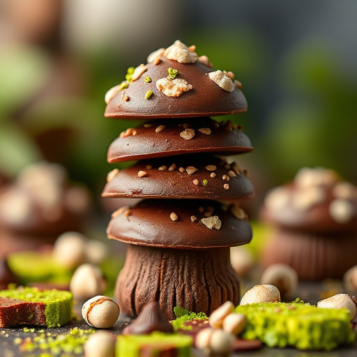 Stacked Magic Mushroom Chocolates Macro